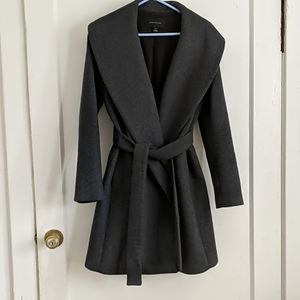 Ann Taylor (Gray) Shawl Collar Wrap Coat